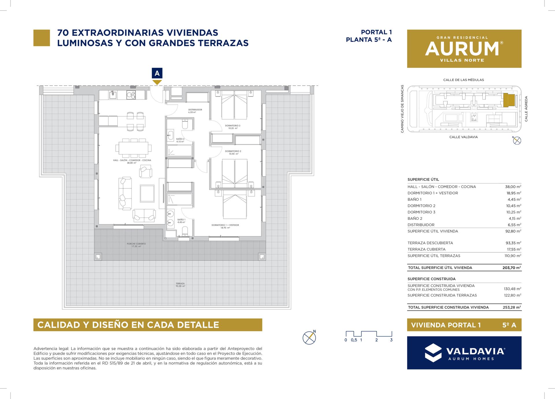 vivienda obra nueva Valladolid atico 3 dormitorios 15a