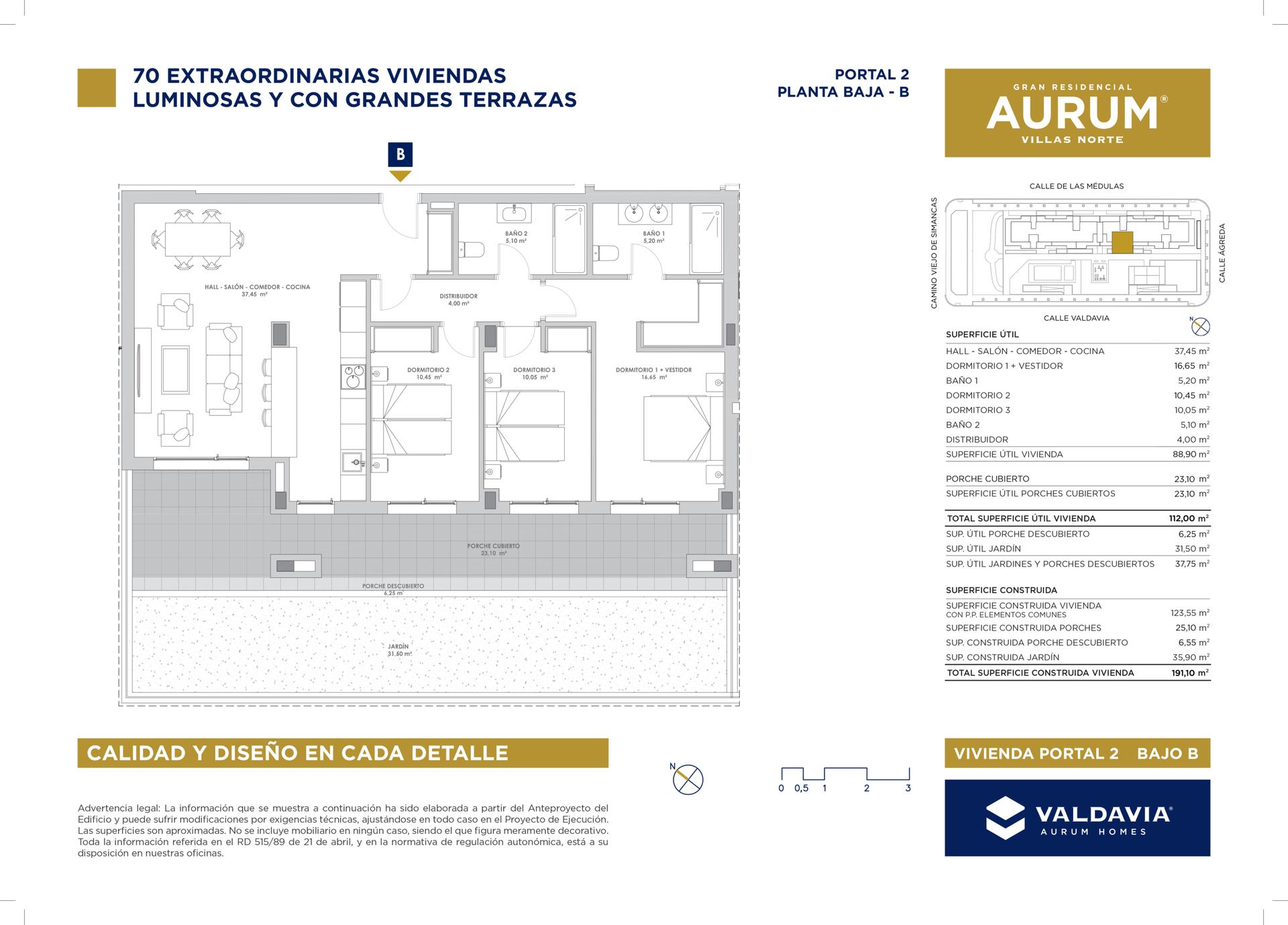 vivienda obra nueva Valladolid bajo 3 dormitorios 2bb