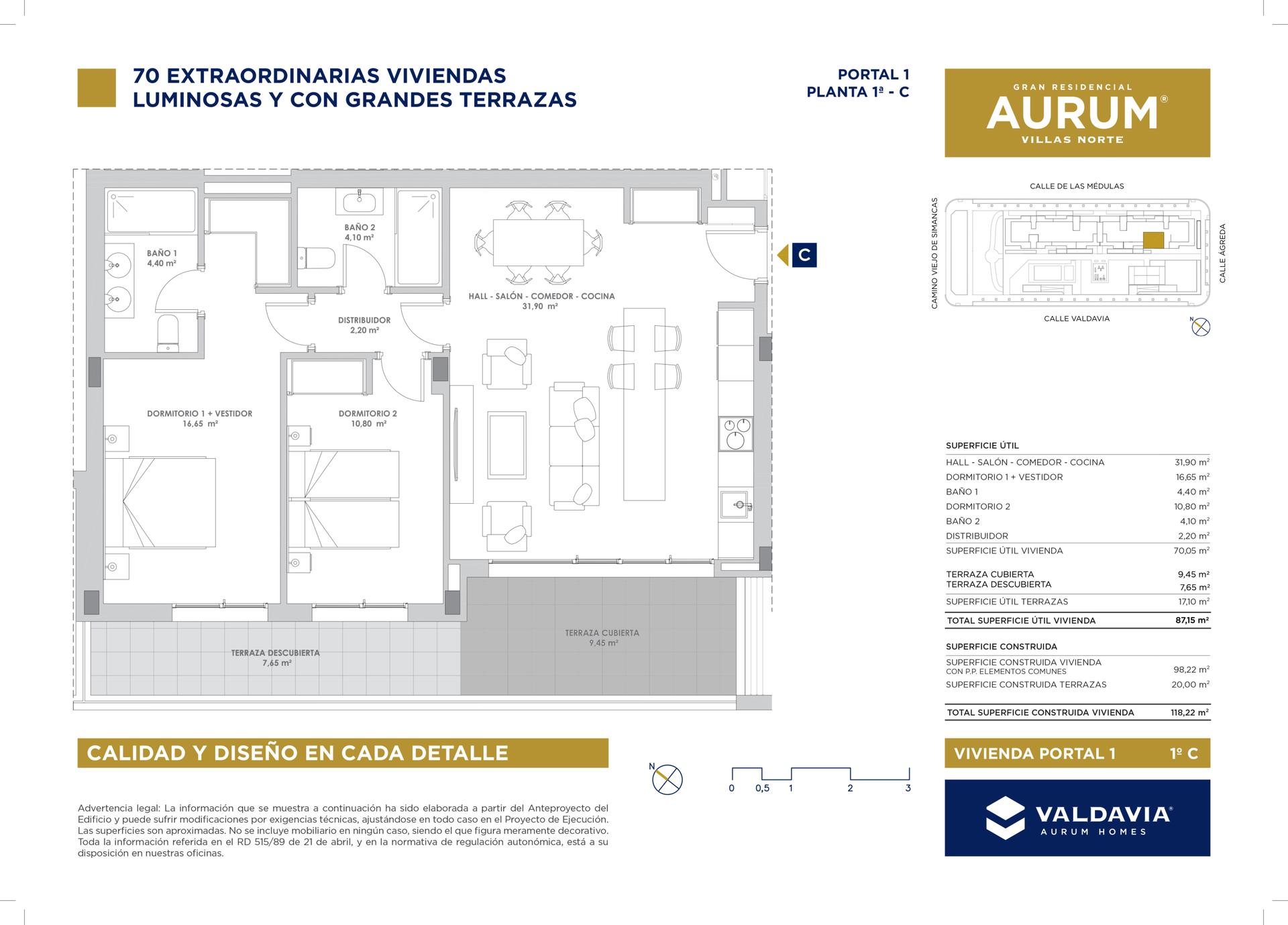 vivienda obra nueva Valladolid piso 2 dormitorios 1c