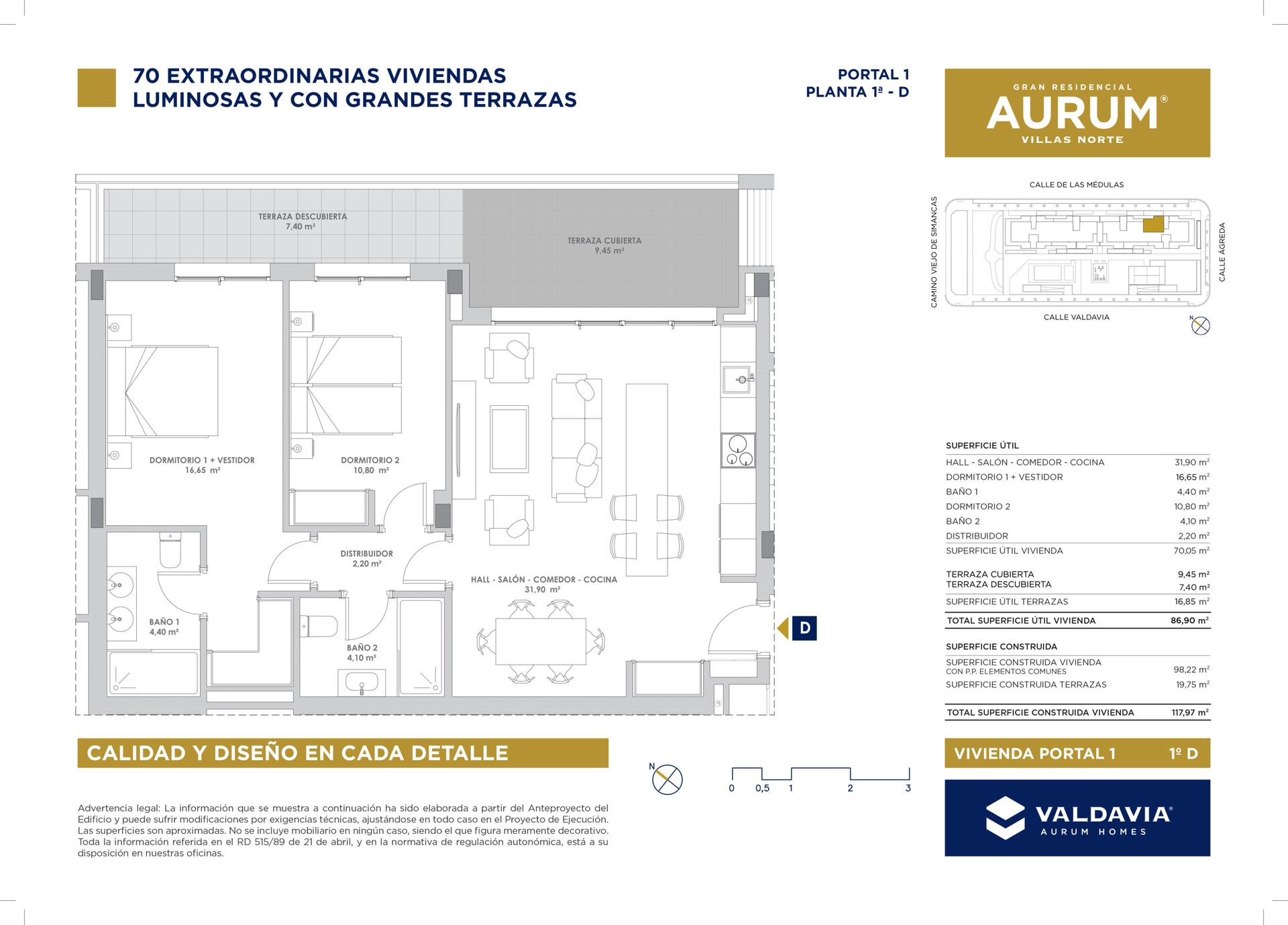 vivienda obra nueva Valladolid piso 2 dormitorios 1d