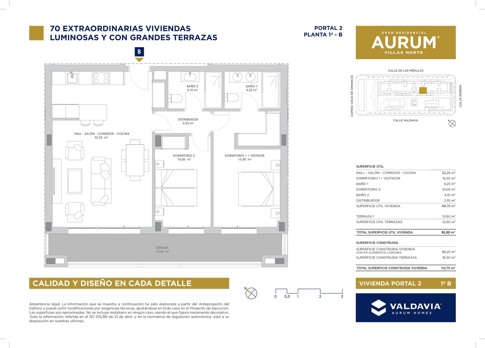 vivienda obra nueva Valladolid piso 2 dormitorios 21b